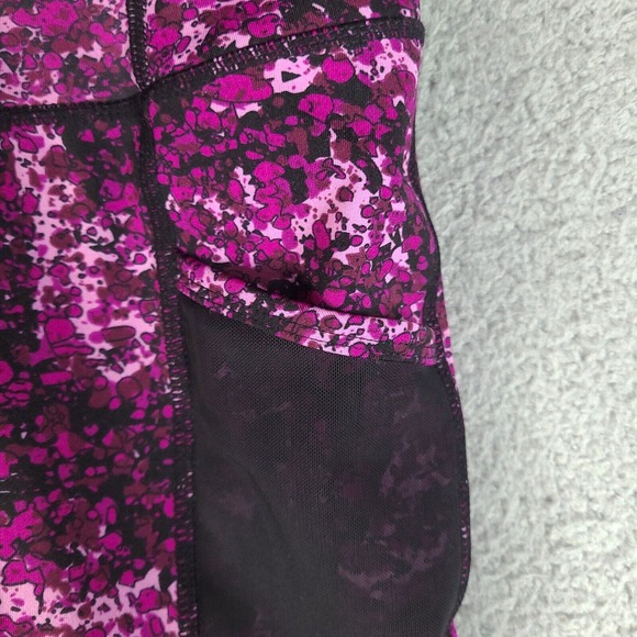 TKO Leggings Womens Medium Purple Black Pull On Elastic Waist Ankle Stretch - Picture 5 of 12